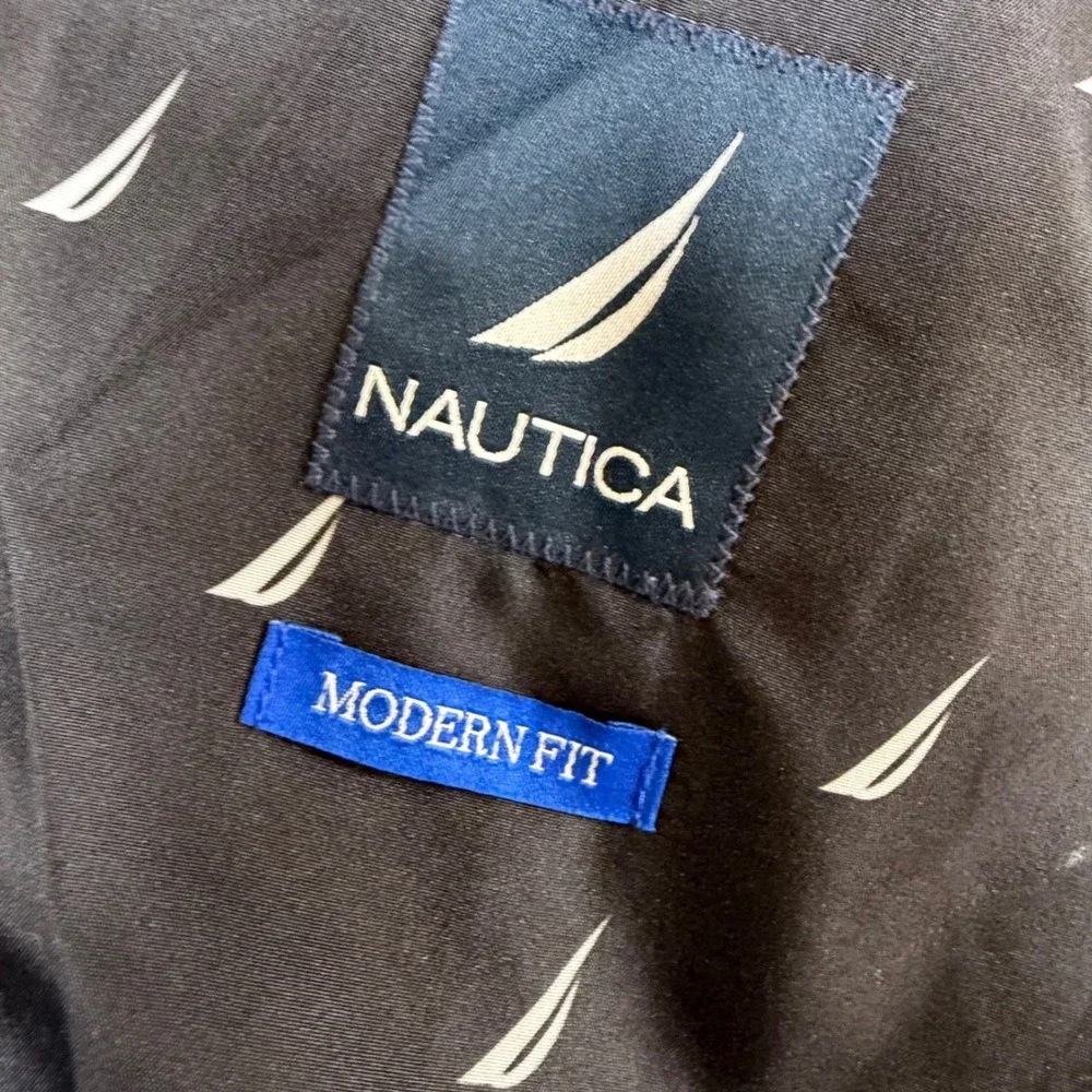 Nautica Mens Modern Fit Active Stretch Blazer Jacket Gray 48R NC656 JENSEN
